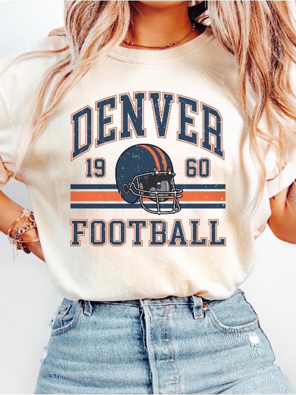 Denver Football Retro Comfort Color T-Shirt, Denver Football 1960 Vintage Tee